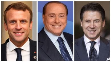 Macron Berlusconi Conte