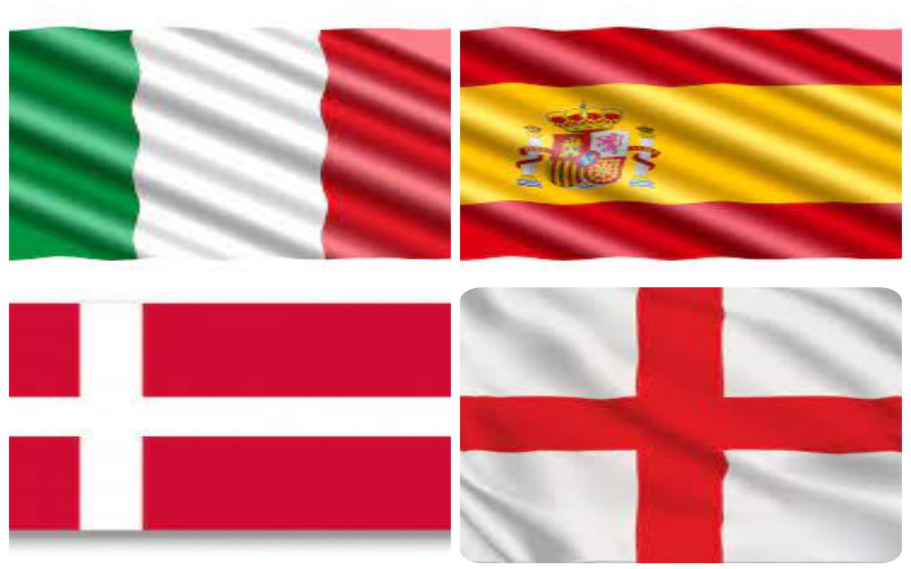 Italia-Spagna-Danimarca-Inghilterra