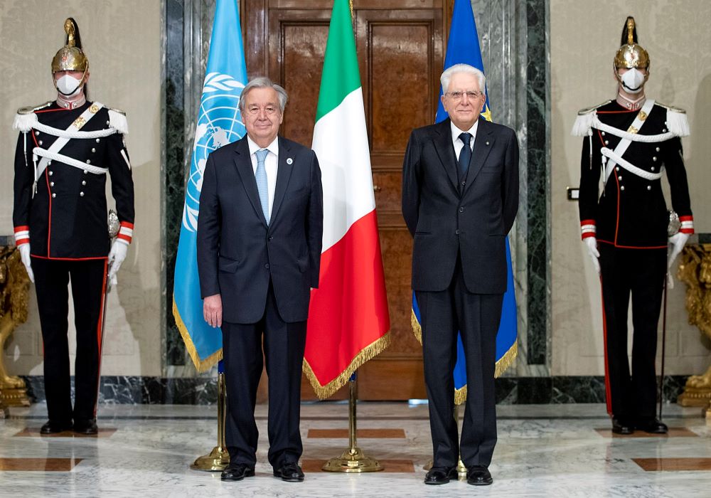 Mattarella Guterres Onu G20 Roma