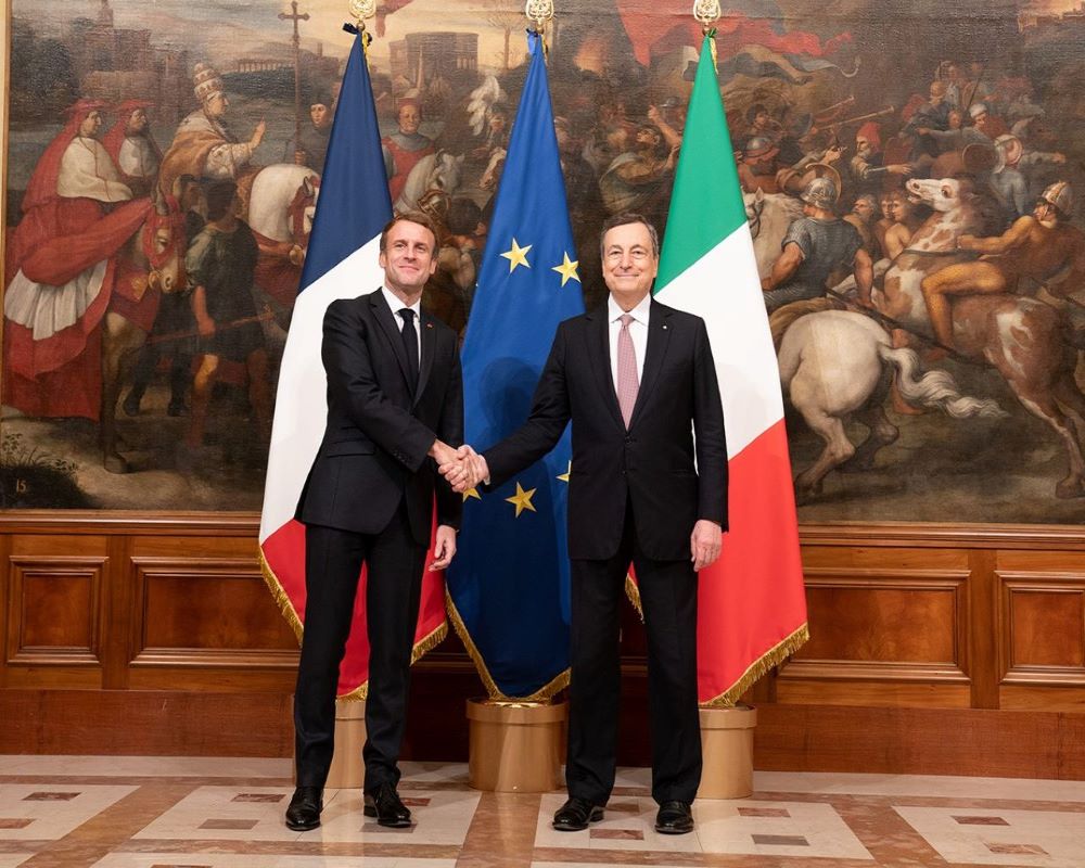 Italia Francia Draghi Macron