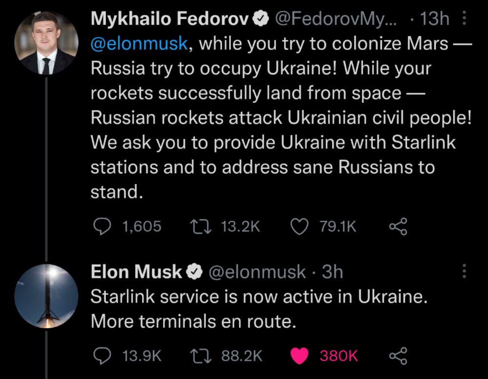 Ucraina Elon Musk