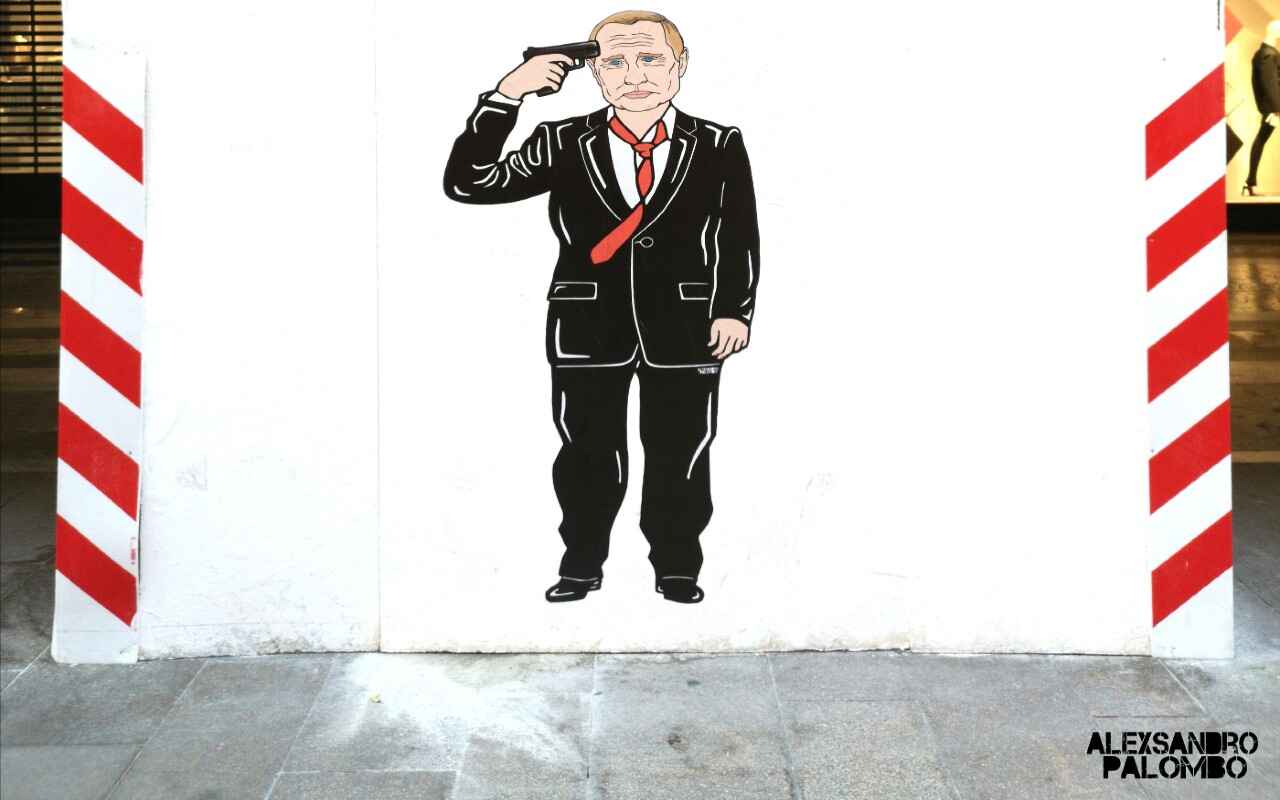 Vladimir Putin opere Alexadro Palombo Street Art Milano