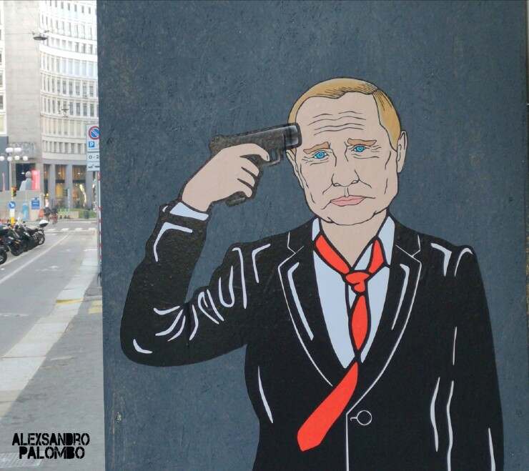 Vladimir Putin streetart Alexandro Palombo