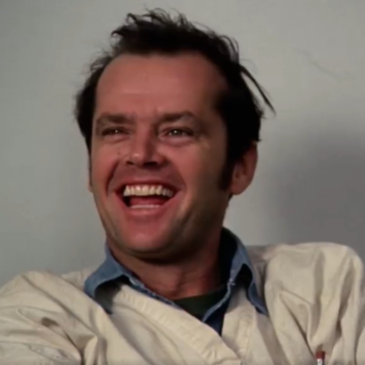 Jack Nicholson in "Qualcuno volò sul nido del cuculo"