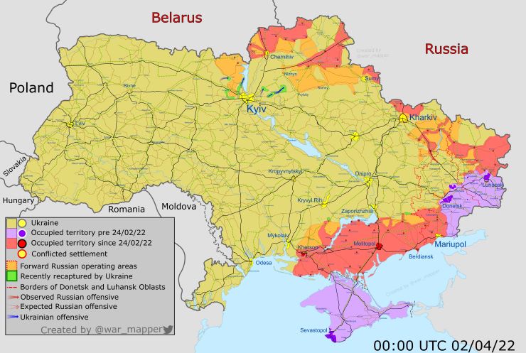 Ucraina Mappa Guerra