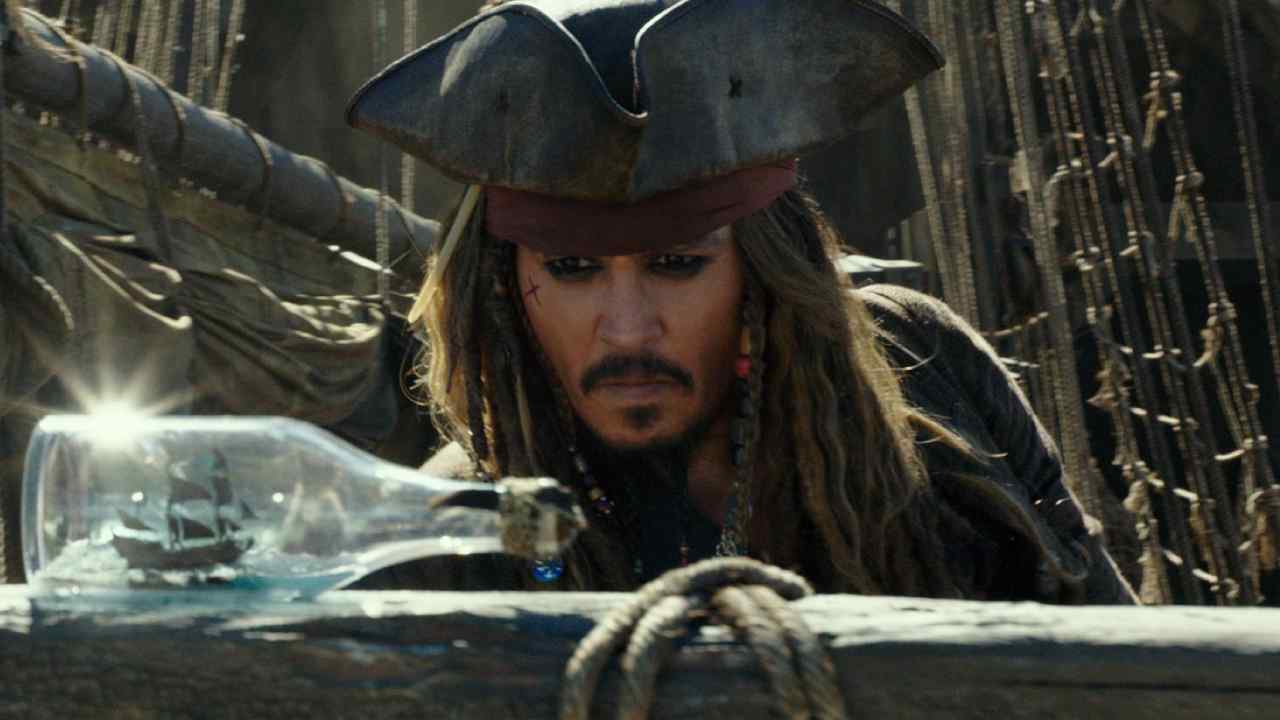 Johnny Depp come Jack Sparrow in Pirati dei Caraibi