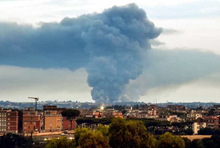 Malagrotta Roma Incendio