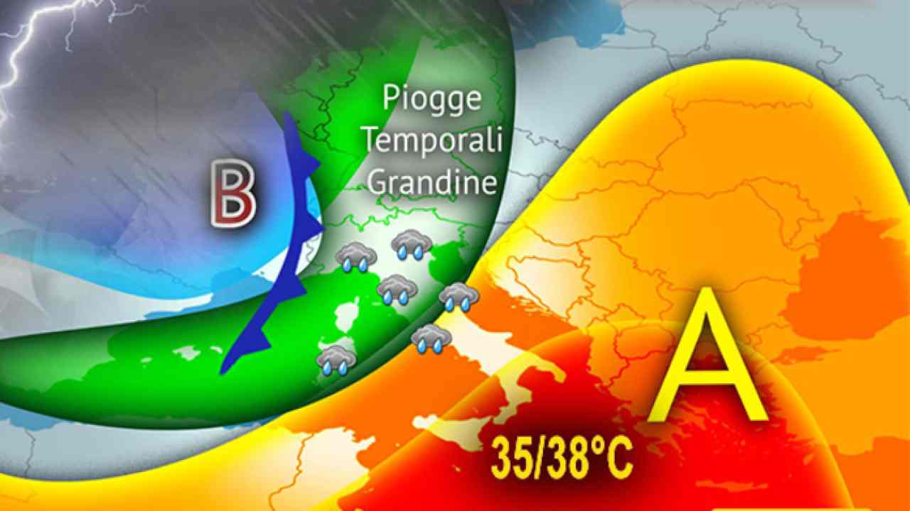 pioggia e caldo meteo Italia maggio 2024