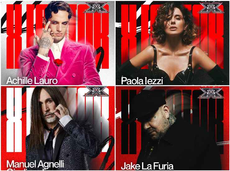 X Factor 2024 giudici Achille Lauro, Paola Iezzi, Manuel Agnelli e Jake La Furia