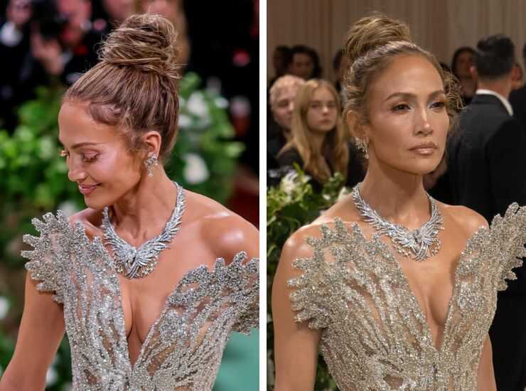 Jennifer Lopez messy chignon
