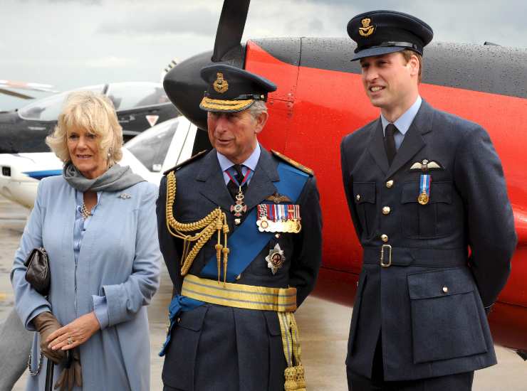 Re Carlo, Camilla e il principe William