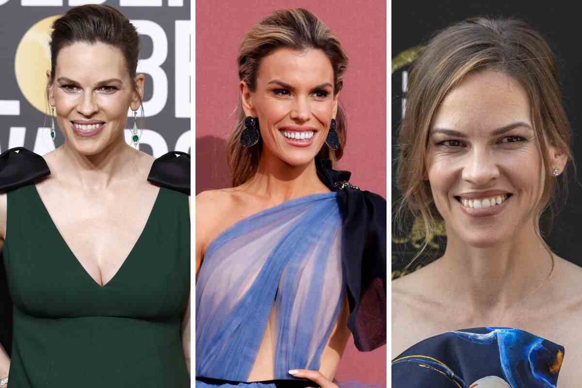 Hilary Swank look red carpet