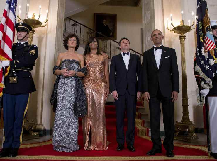 Renzi Obama mogli a Washington 2016