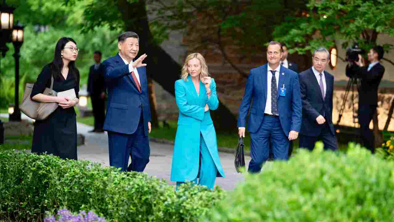 Xi Jinping Giorgia Meloni visita in Cina