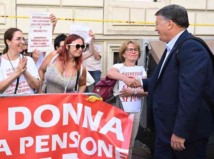 Pensioni manifestazione donne Roma 