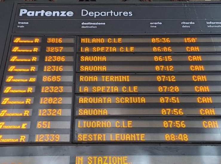 Treni sciopero trasporti 