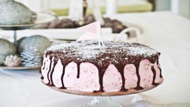 Torta fredda al mascarpone con cioccolato fuso