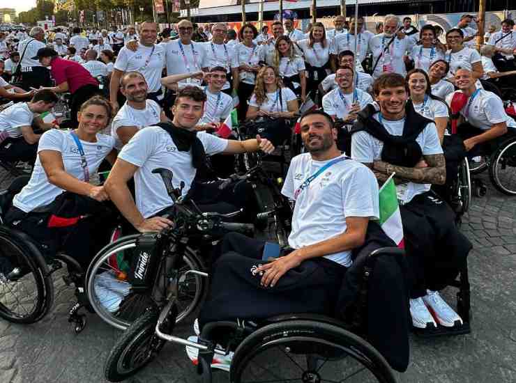 Manuel Bortuzzo a Parigi con la squadra italiana 