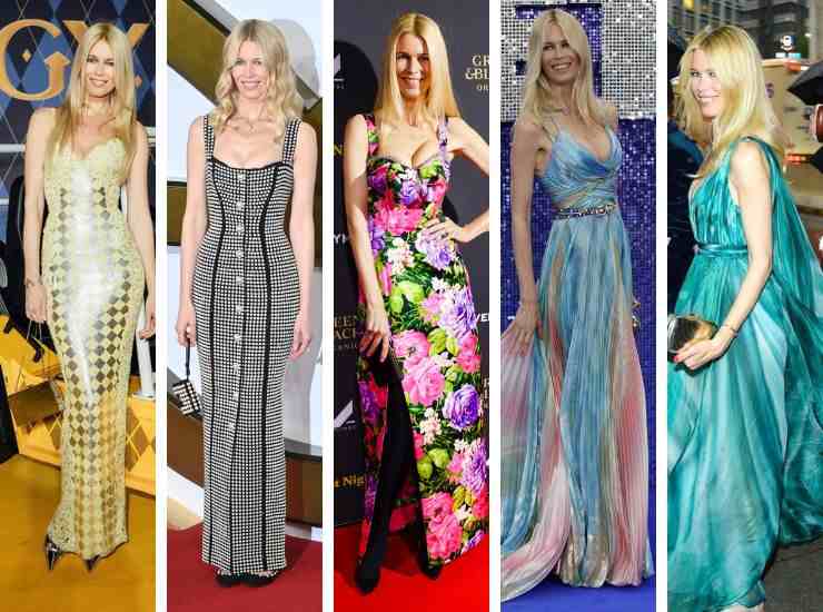 Claudia Schiffer look red carpet