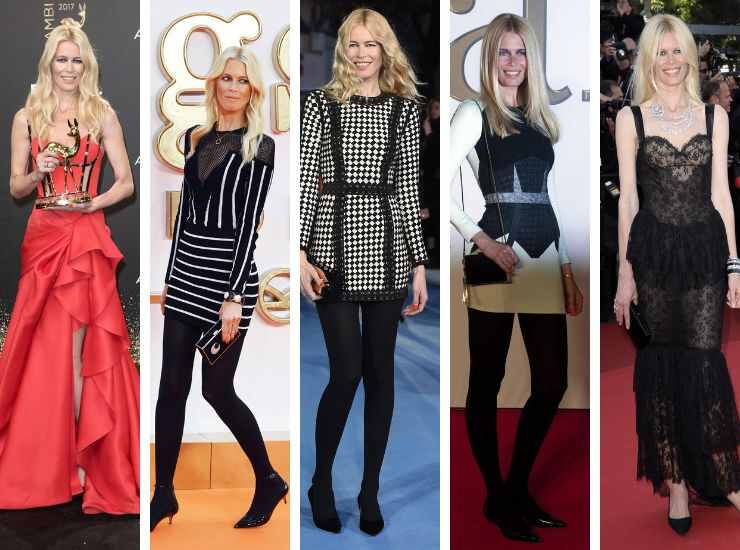 Claudia Schiffer look red carpet