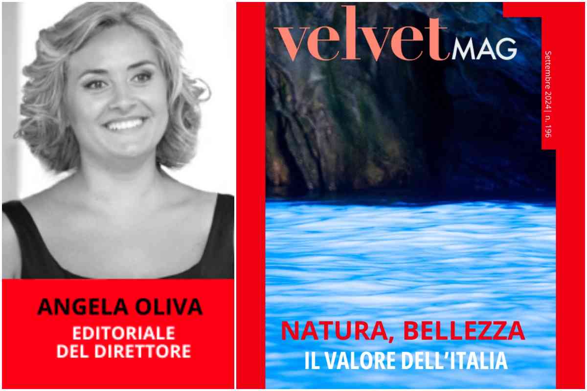 Direttore di VelvetMAG Angela Oliva Copertina di settembre 2024: Italia, bellezza, natura