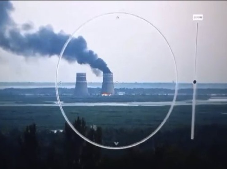 Zaporizhzhia Ucraina incendio centrale 