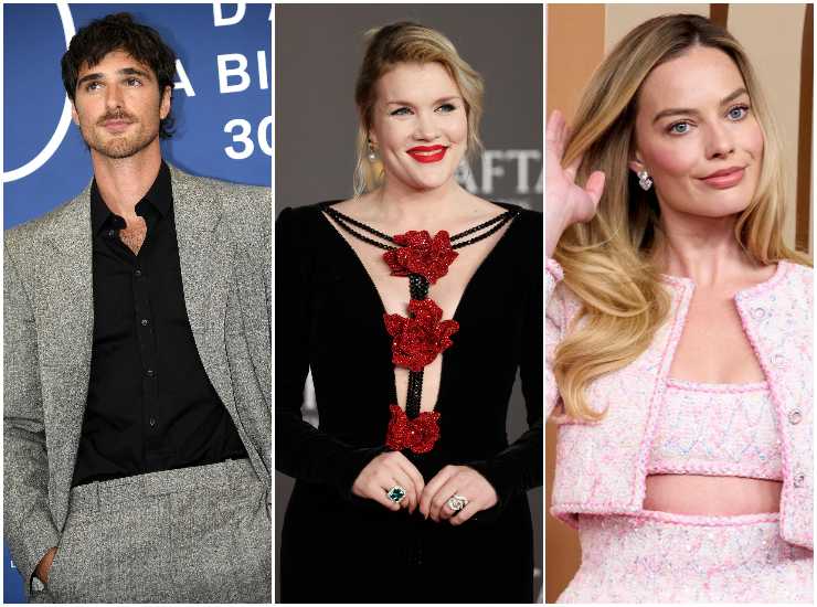 Cime tempestose Jacob Elordi, Emerald Fennell e Margot Robbie