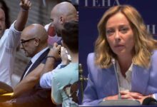 Sangiuliano e Meloni a confronto a Palazzo Chigi prima delle dimissioni del ministro