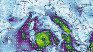 Ciclone mediterraneo maltempo sull'Italia