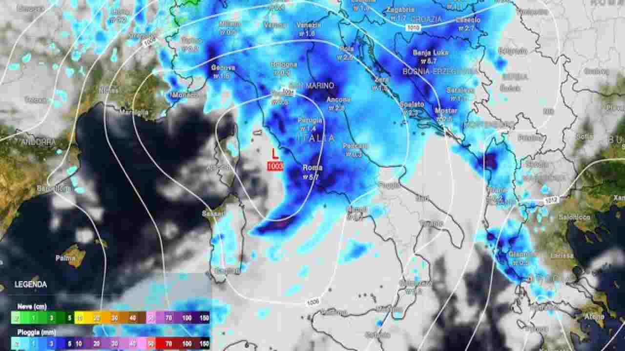 Meteo pioggia Italia ottobre 2024