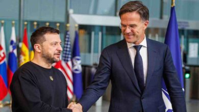 Mark Rutte con Zelensky a Bruxelles il 18 ottobre 2024